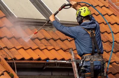 Démoussage et hydrofuge de toiture à Bussiares